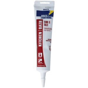 White Lightning Silicone Fortified Latex Caulk Sealant White 162ml White Lightning Silicone Fortified Latex Caulk Sealant White 162ml